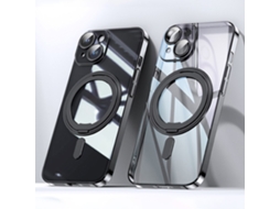 Suporte Casa Para Iphone 13 Pele Sintética Magnética Preto