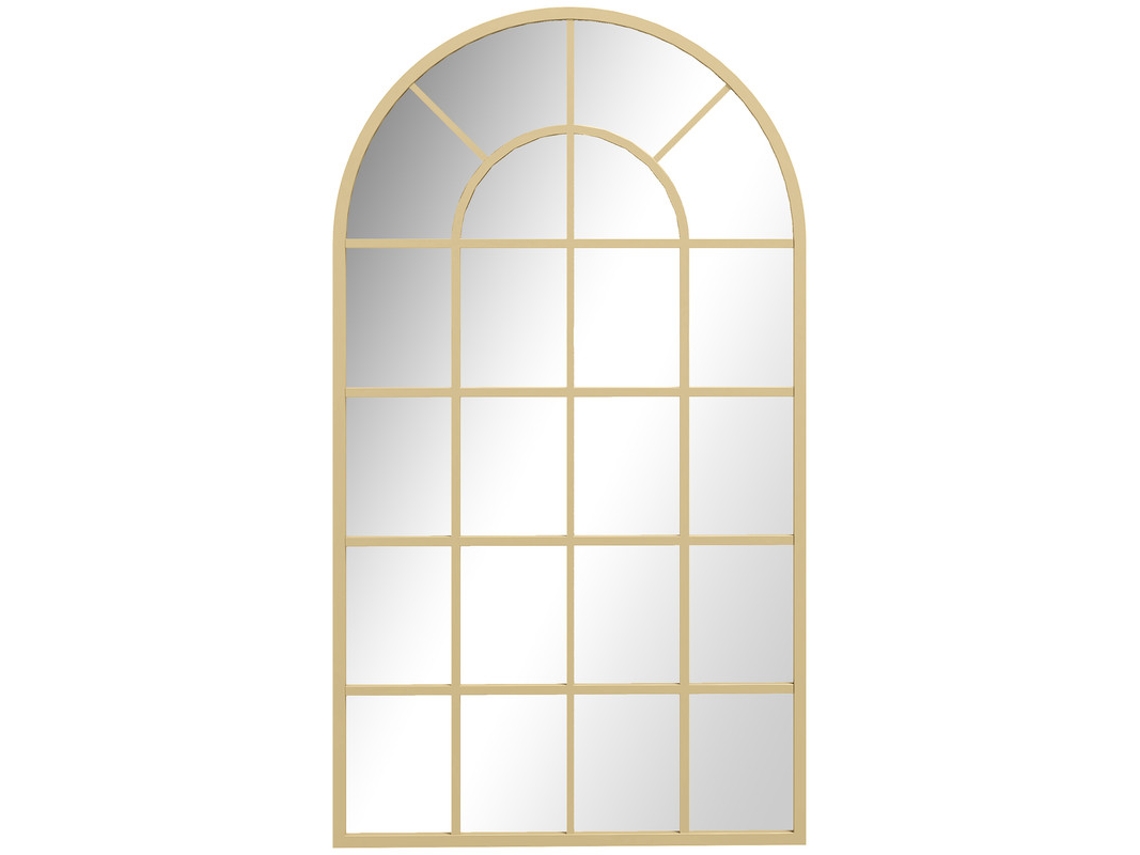 Espelho De Parede Para Guarda Roupa 110x62cm Dourado | Moldura De Metal Decorativa | Ideal Para Quarto E Sala Sini Tech Store
