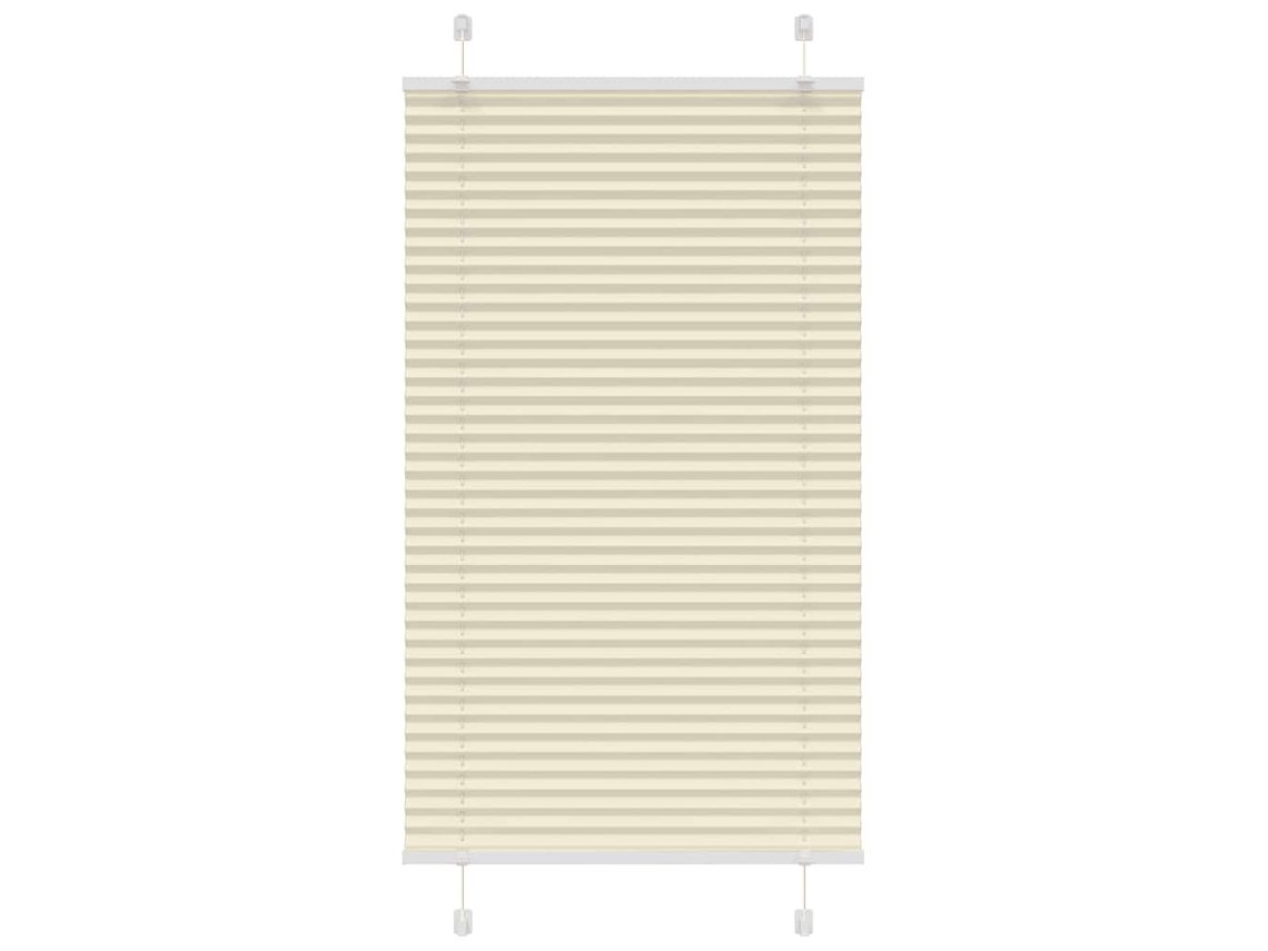 Vidaxl Creme Plissada Cega 70x100 Cm Largura Tecido 69,4 Cm Poliéster