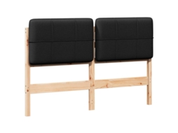 Cabeceira Estofada Marrom e Preto 135 cm MAISON EXCLUSIVE