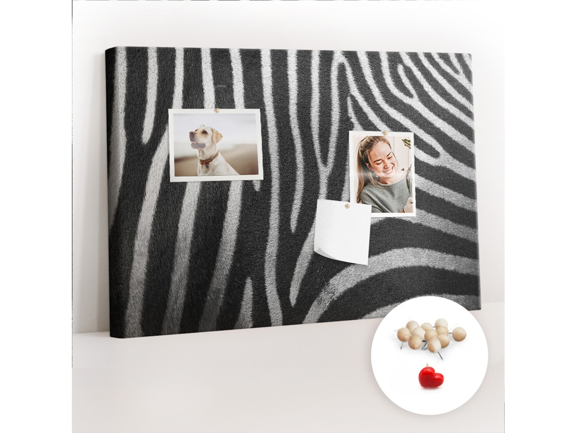 Lousa De Cortiça Padrão De Zebra Para A Sala De Estar Espelharte (60x40 Cm)