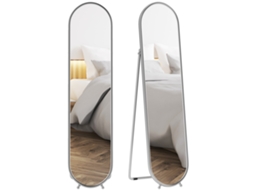 Espelho de Corpo Inteiro com Suporte Dobrável,vidro e Metal,40x4x160 Cm,prata BTFORUS