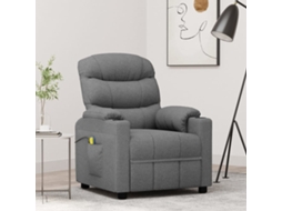 Vidaxl Poltrona De Massagens Tecido Cinzento-claro