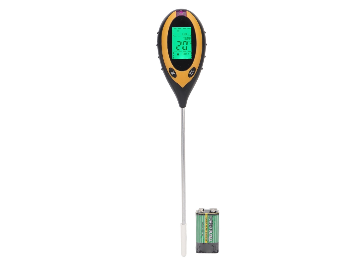 Analisador De Solo 4 Em 1 Alta Precisão, Profissional, Com Pino Único, Para Medição Umidade E Ph Do Gramados Fazendas. Aquaforge