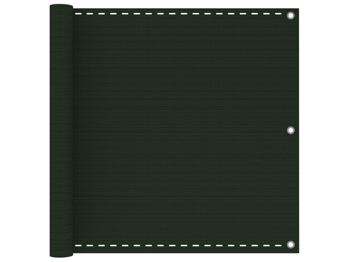 Lovely Home Tela Toldo de Varanda 90X600 Cm Pead Verde-Escuro