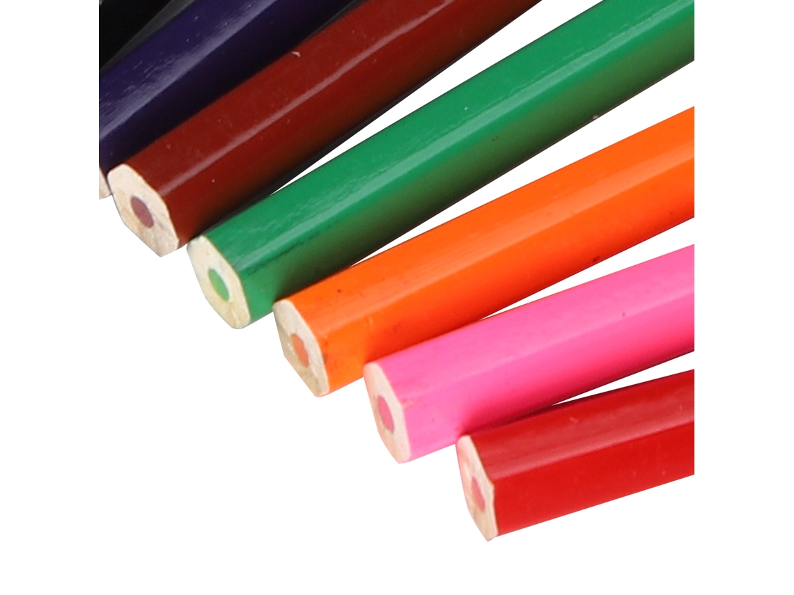 12 Lápis De Cor De Madeira Para Crianças Desenho Escola Lar Grafite Lápis De Cor