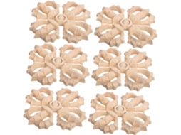 Conjunto De 6 Apliques Decorativos Em Madeira Entalhada Ao Estilo Europeu Para Decoração Cantos Móveis, Ideais Para