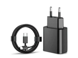 Carregador Rápido De 45 W Para Samsung Usb-C + Cabo Usb C De 2 M Preto  