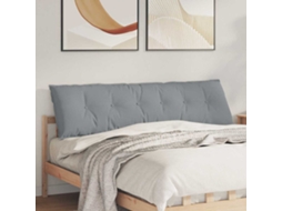 Vidaxl Travesseiro Para Costas Cinzento-claro 180 X 19 X 50 Cm Tecido