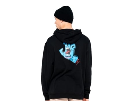 Sweatshirt de Homem SANTA CRUZ Gritando Capuz Peito Sintetico Preto (XL)