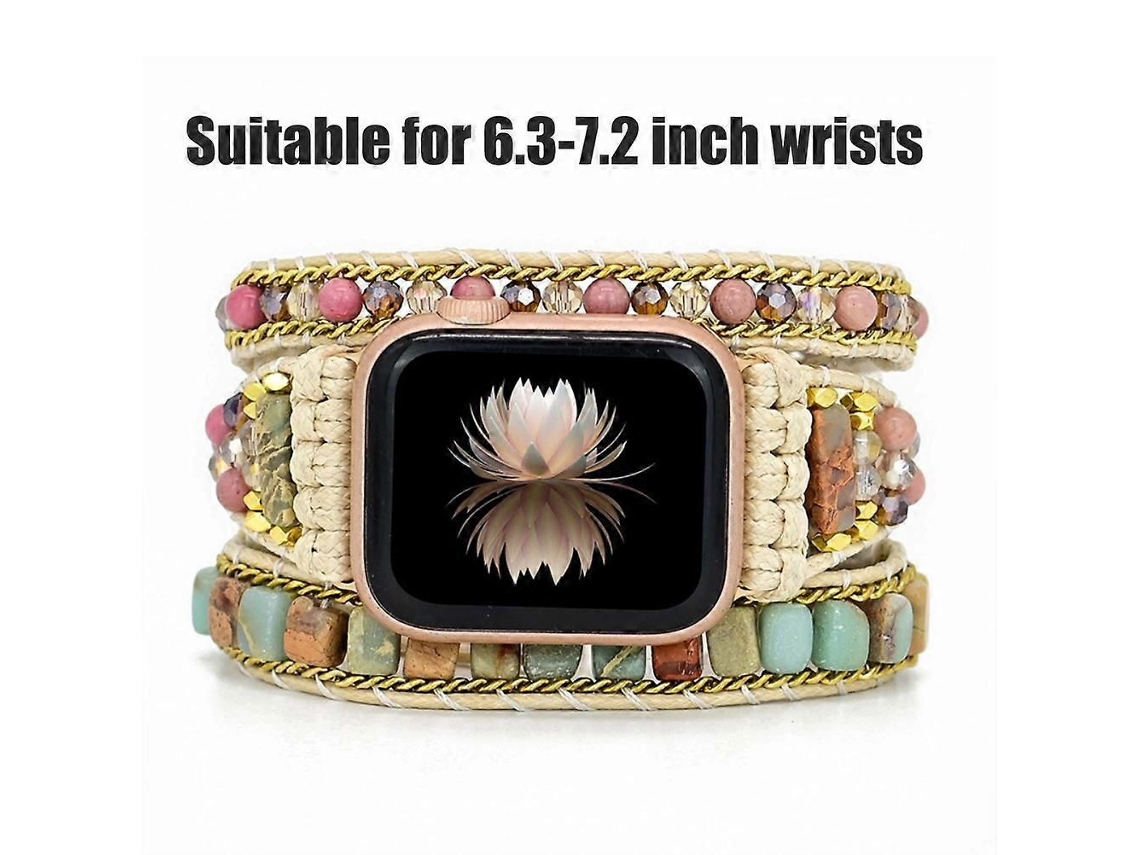 Pulseira De Relógio Dtcy Boho Beads Com Pingentes, Pulseira Trançada Para Relógio, Compatível Com Iwatch.