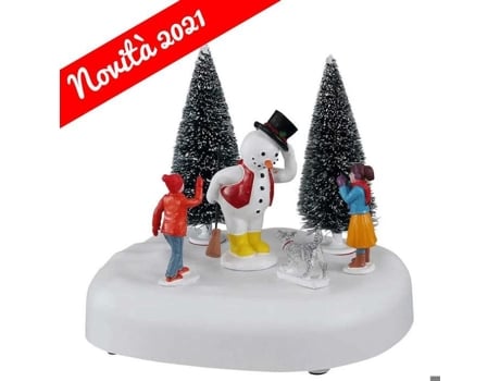 Acessório Lemax Frosty Says Hi! Branco Plástico Resina Natal Interior Para Ficar Em Pé