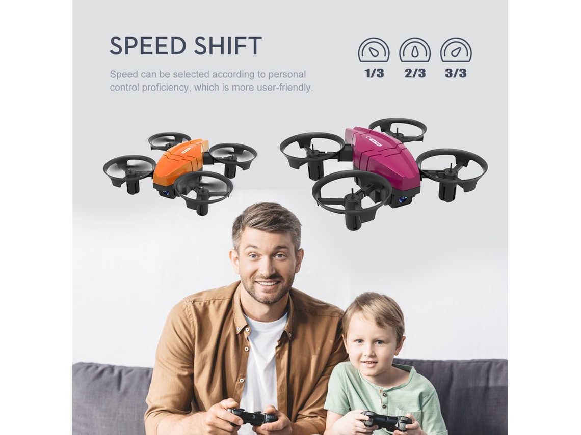 Mini Drone de Controle Remoto Gt1 para Crianças Duração Da Bateria: 8 Min 1 Baterias Vermelho YIZHOOD