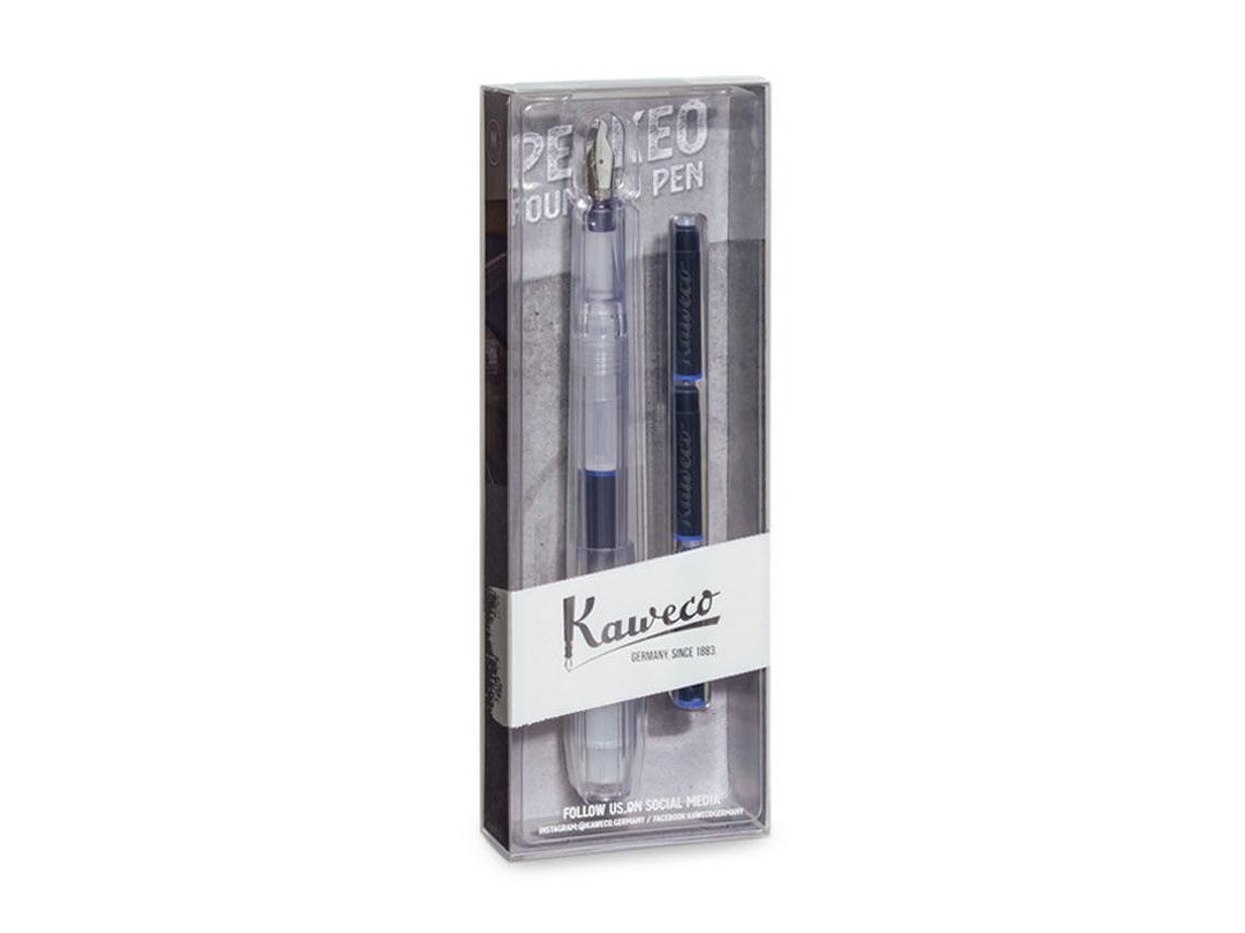 Caneta Kaweco Perkeo Transparente M + 3 Recargas Kw10002243