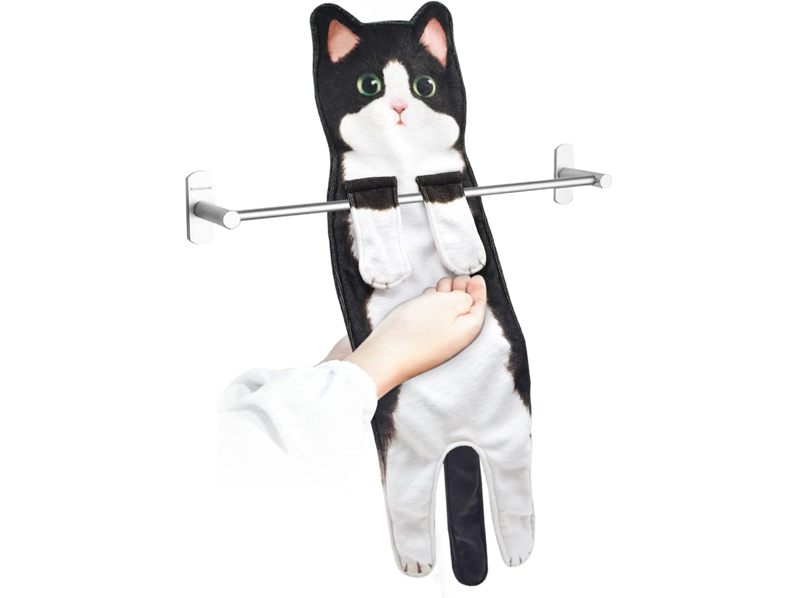 Toalha para Secar, Toalha de Secagem Rápida, Toalha Absorvente em Formato de Gato BRILVIBERA