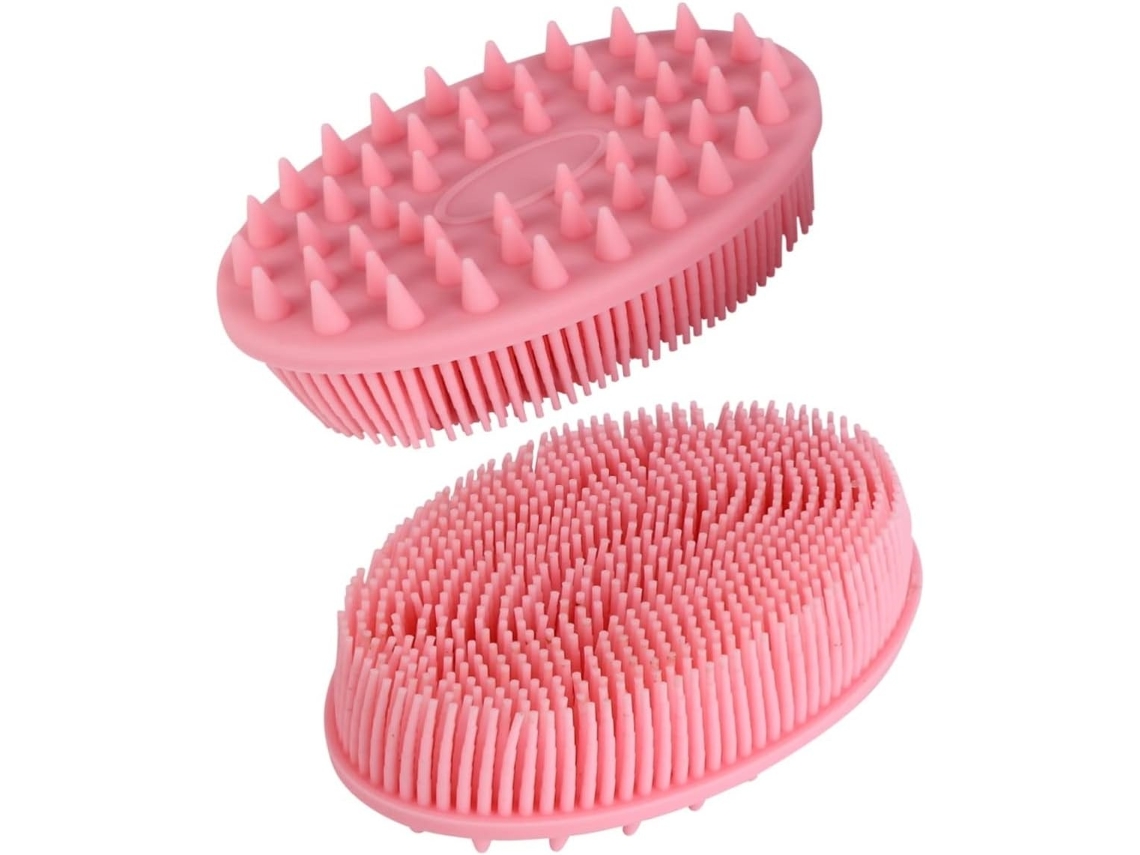 Lurelia Kit De 2 Escovas De Banho Para Bebé De Cuidado Corporal, Dupla Face, Massagem Suave E Portátil, Uso Diário Prático
