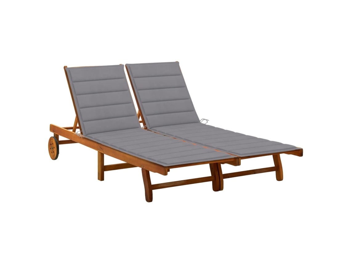 Sunlounger, Sunloungers Vidaxl Marrom Madeira De Acácia (200 X 123 X 85 Cm)