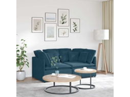 Vidaxl Sofá Modular Com Almofadas Veludo Azul
