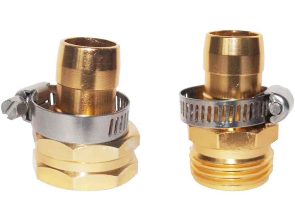Conjunto De 3 Conectores Cobre Com Rosca Interna E Externa Para