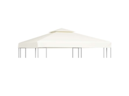 Vidaxl Cobertura De Substituição P/ Gazebo 310 G/m² Branco Nata 3x3 M