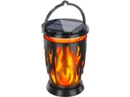Lanterna Solar Com Efeito De Chama Para Jardim Luminária Decorativa Para Pátio, Entrada De Garagem Gokoco