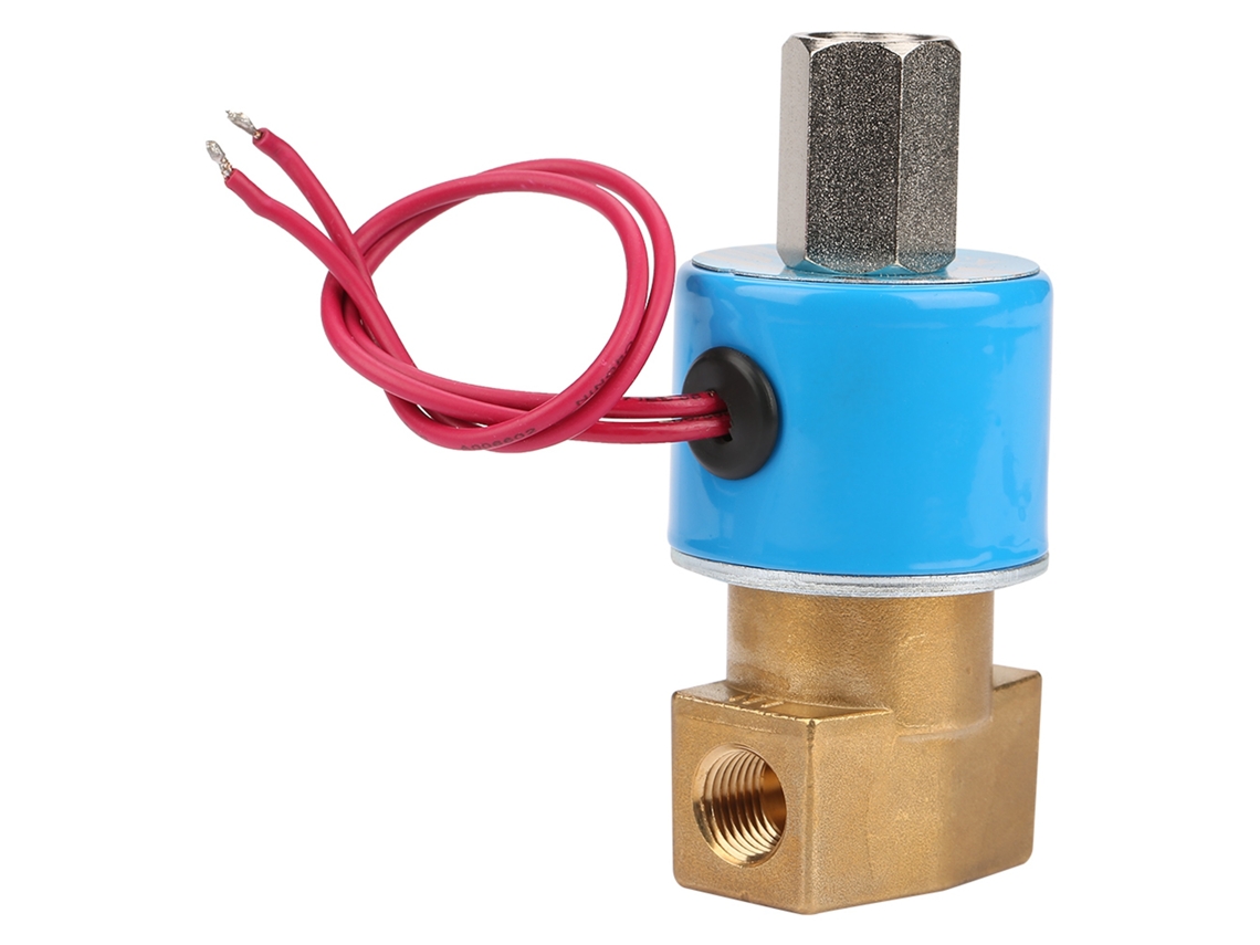 Válvula Solenóide Brass Comutação Direta G1/4" Laxiscreed Para Água 220v Nc