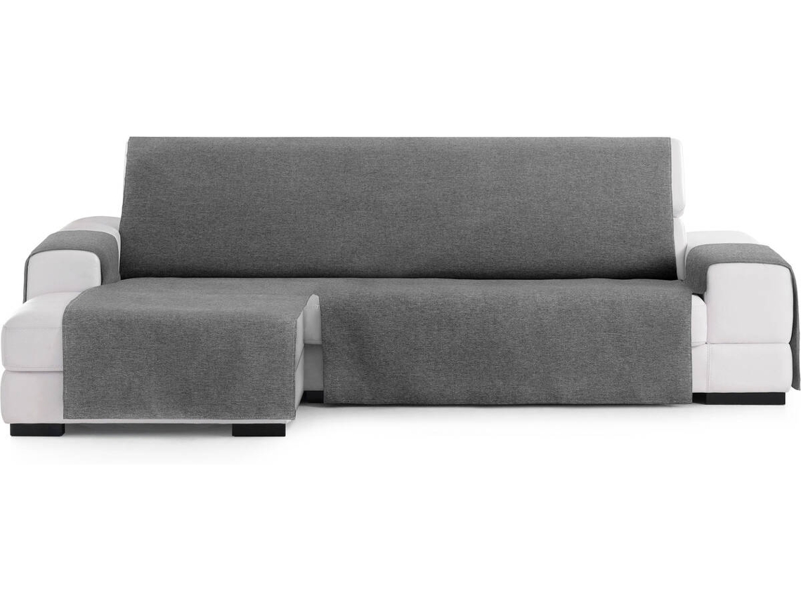 Capa de Chaise Longue Esquerda EYSA Extra Prática Premium Valeria Tecido Elástico (308 x 80 x 220 cm - Poliéster e Algodão - Antracita)