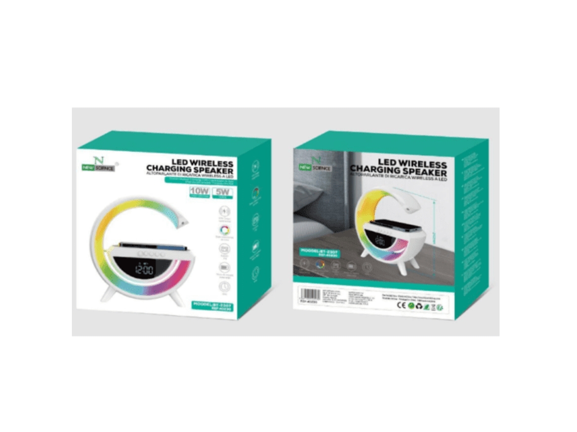 Led Coluna Bluetooth Led New Science