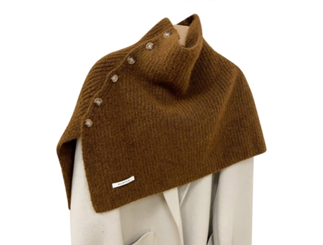 Cachecol Handmade, Macia De Mulher Giecy Xale Gola Alta Crochê Blusa Suéteres Casuais (tamanho Único)