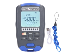 Medidor de potência óptica mini YURU com LED, interface universal e alcance de 10km