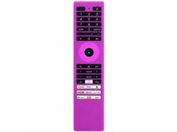 Capa De Silicone Roxa Para Comando De Tv Compatível Com Toshiba Séries Ct Erf, Proteção Contra Poeira E Quedas