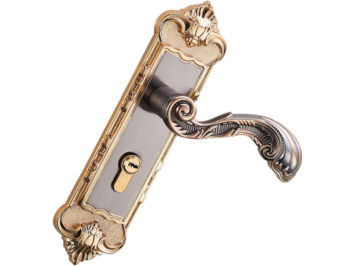 Fechadura De Porta Mikikit Vintage Em Liga Alumínio Com Maçaneta Chave Para Segurança Residencial, Ideal Para Portas De