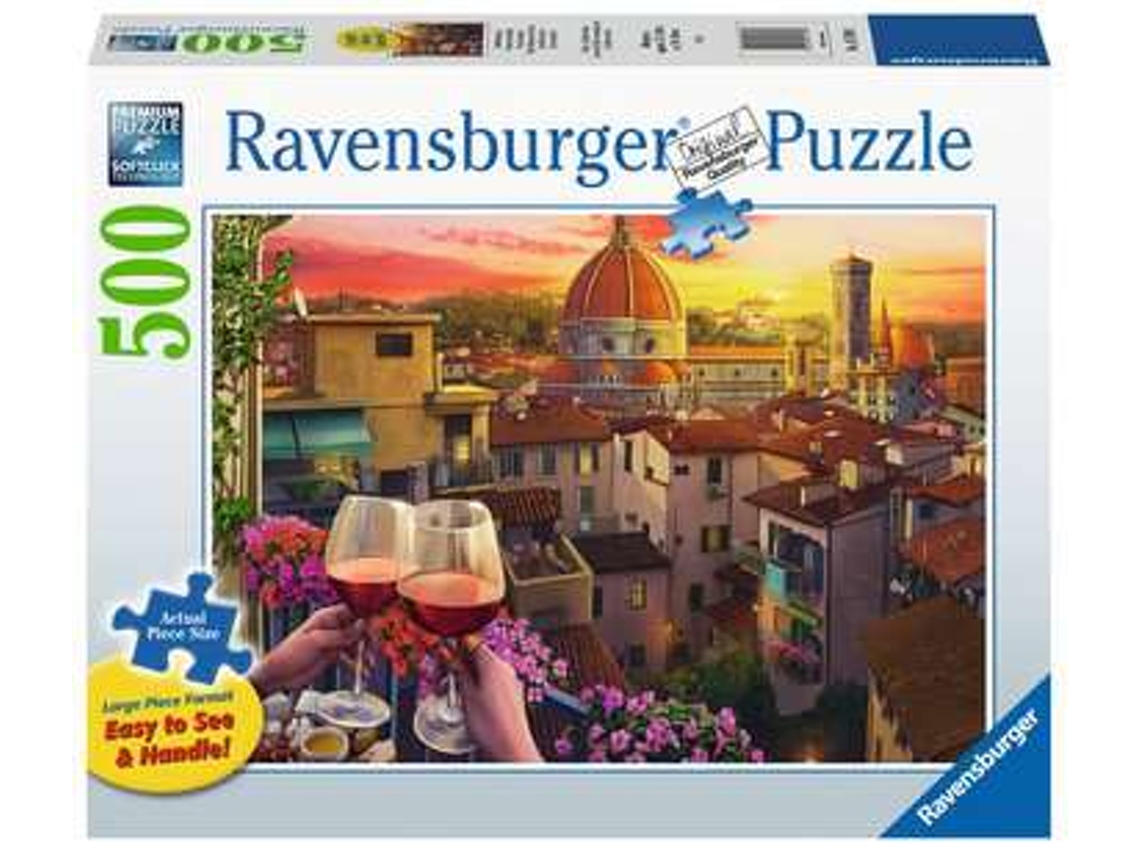 Puzzle RAVENSBURGER Cozy Wine Terrace 500 Peças Panorâmico