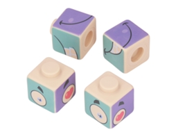 Ats 4pcs Blocos de Construção Macios com Padrões Bonitos Puzzle Brinquedos Educativos Precoce para Bebês