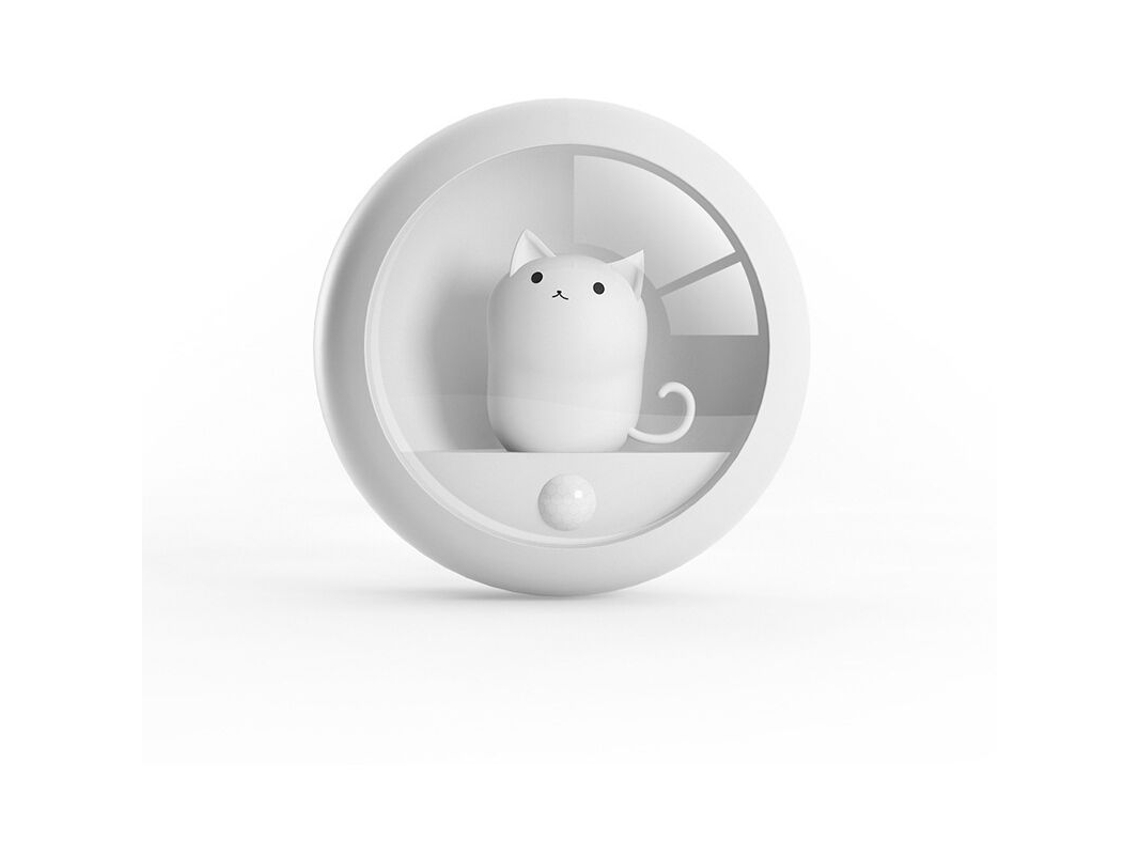 Luminária Noturna Inteligente em Formato de Gatinho com Sensor Corpo Humano, Recarregável Via Usb, para Cabeceira, Presente Criativo BRILVIBERA