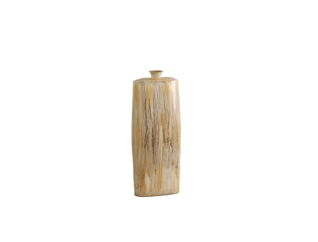 Vaso ROMIMEX Branco Dourado Alumínio 23 x 54 x 13 cm