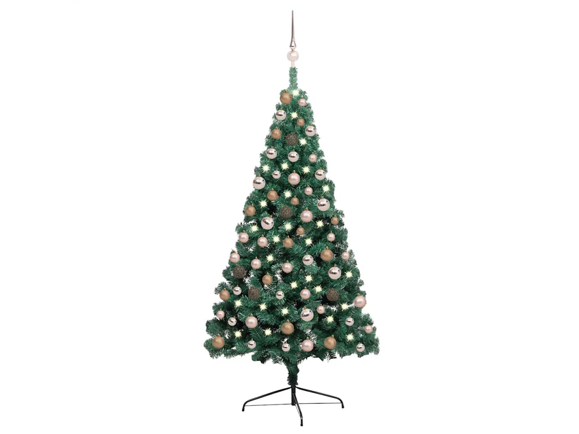 Artificial Half Christmas Tree, Artificial Half Christmas Trees Vidaxl Verde Pvc (150 Cm)