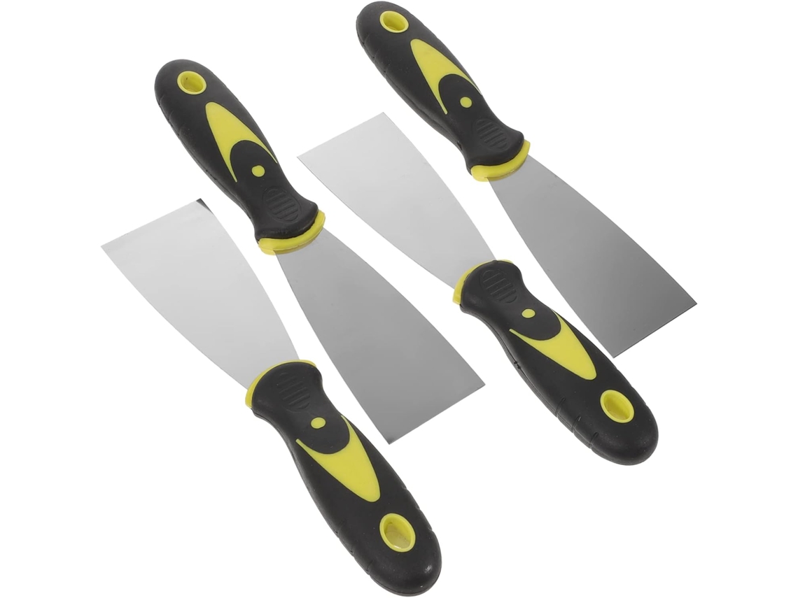 Espátulas De Pintura Em Aço Inoxidável De 2 Polegadas Com Cabos Em Dois Tons, Ferramentas Para Raspar, Conjunto De 4 Peças...