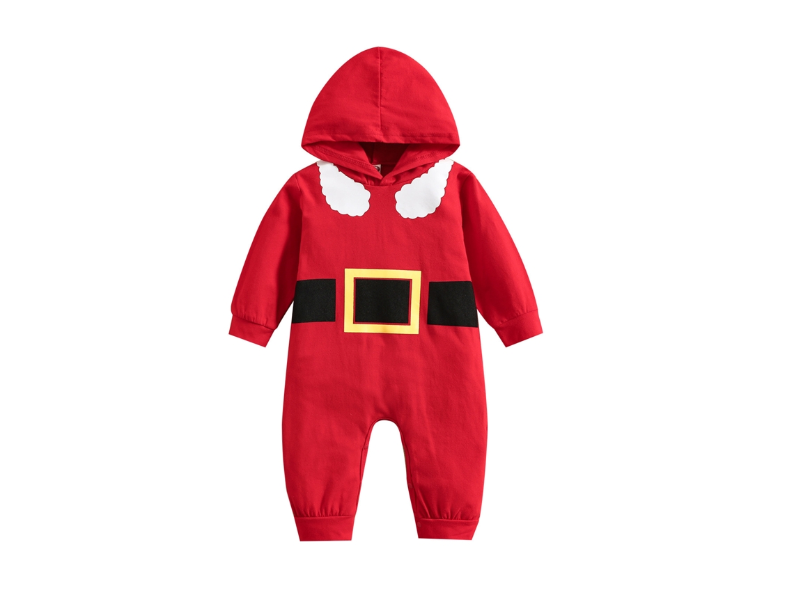 Roupas de Natal para Bebê Macacão de Manga Comprida para Bebê Engatinhar 90Cm