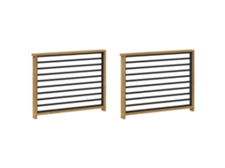 Vidaxl Módulo De Braços 2 Pcs Branco 80 X 6 X 61 Cm