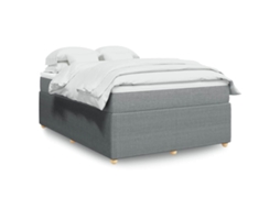Vidaxl Cama com Molas/colchão 140x190 Cm Tecido Cinzento claro