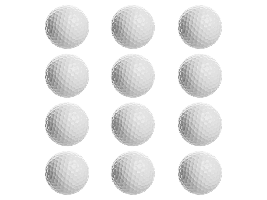 12 Bolas De Práctica De Golfe Brancas Para Swing Em Campo De Treinamento E Uso Em Casa