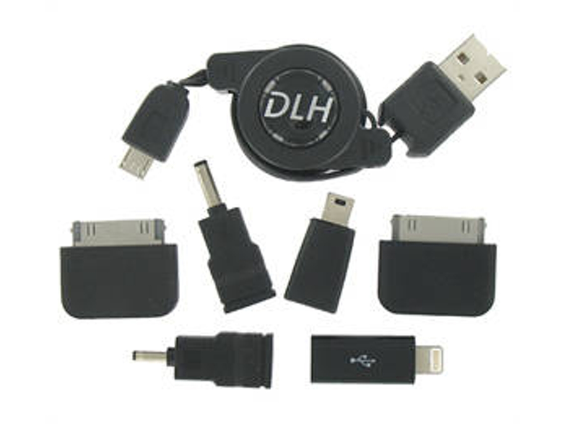 Cabo de Dados DLH (USB A - Micro USB - 75 cm - Preto)