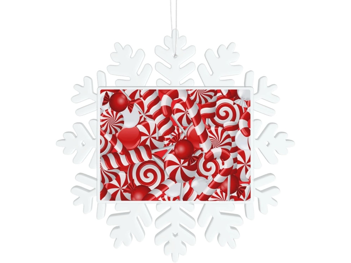 Decoração Em Forma De Flocão De Neige Em Sucre D'orge, Transparente, Fácil De Aparar, 14 X 14 Cm