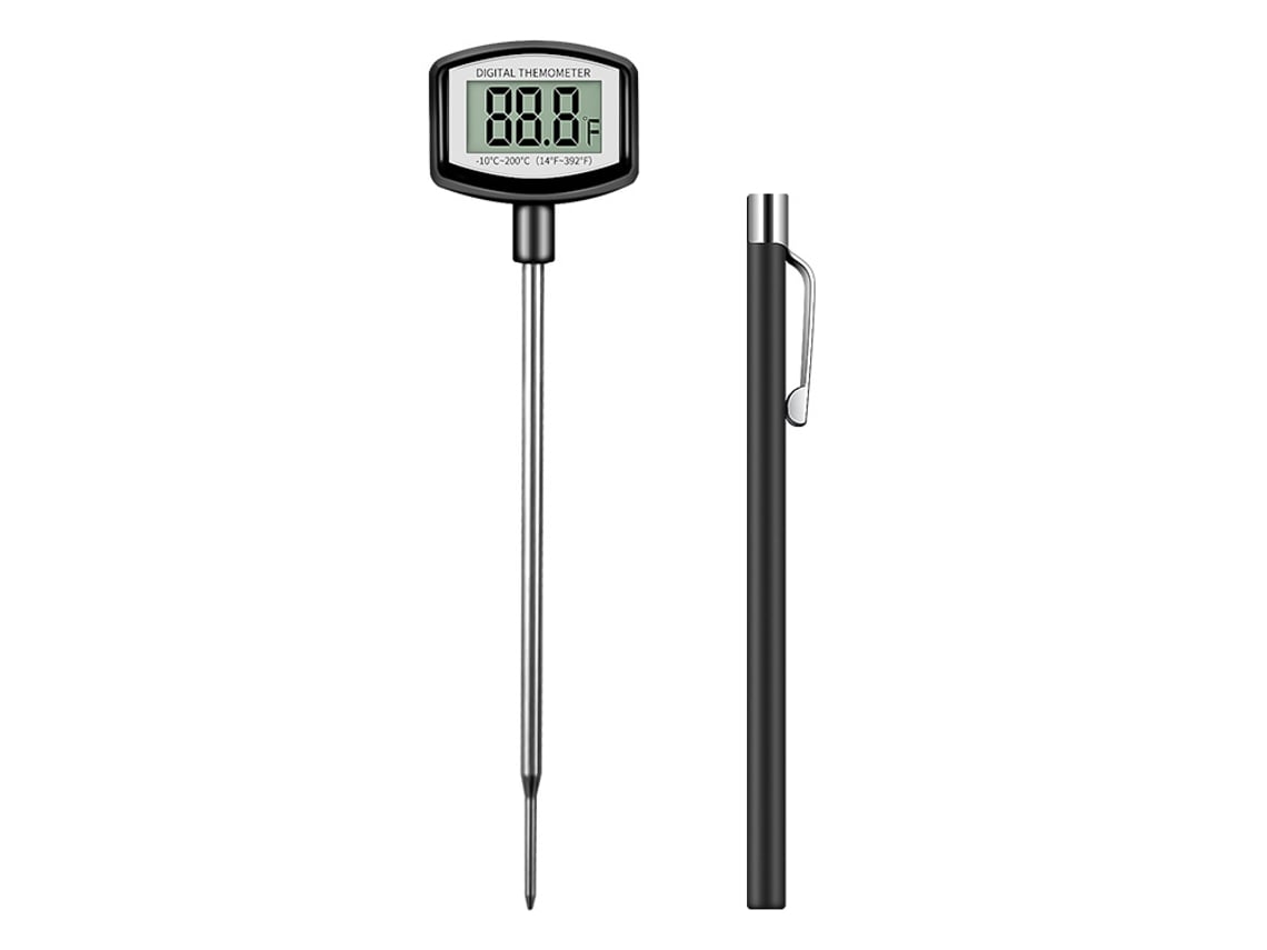 Termômetro De Carne Grande Com Lcd Sonda Super Longa De 5,3 Polegadas Dígito Slowmoose