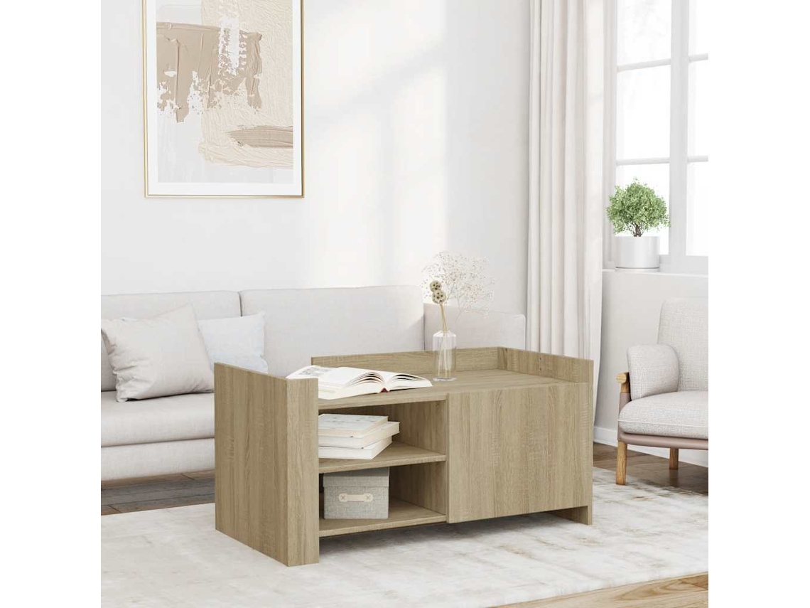 Vidaxl Mesa De Centro 100x50x50cm Derivados De Madeira Carvalho Sonoma