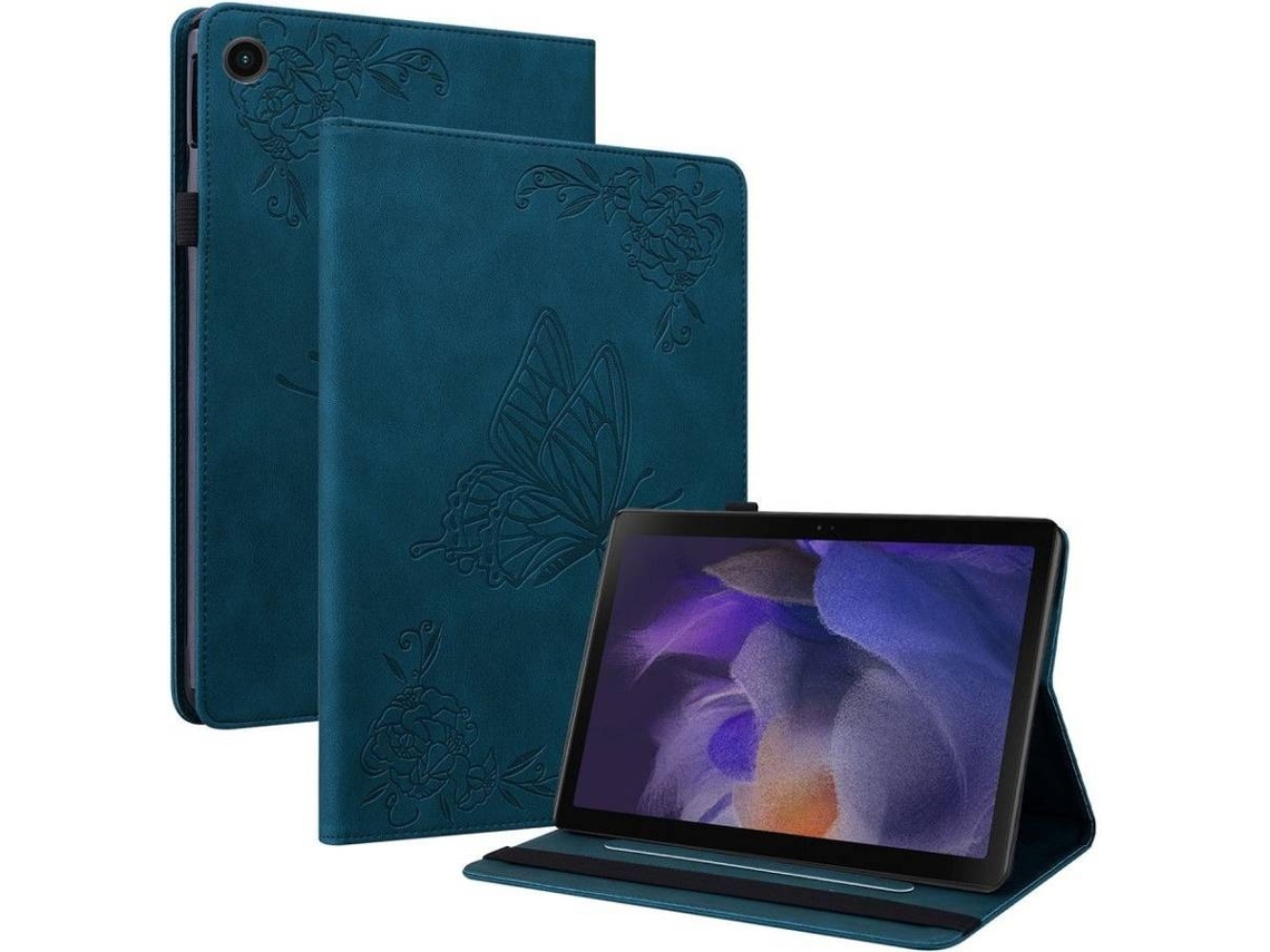 Elysve Capa Protetora Para Samsung Galaxy Tab A8 10,5 Polegadas 2021 Borboleta, Proteção Antiqueda, Cor Azul