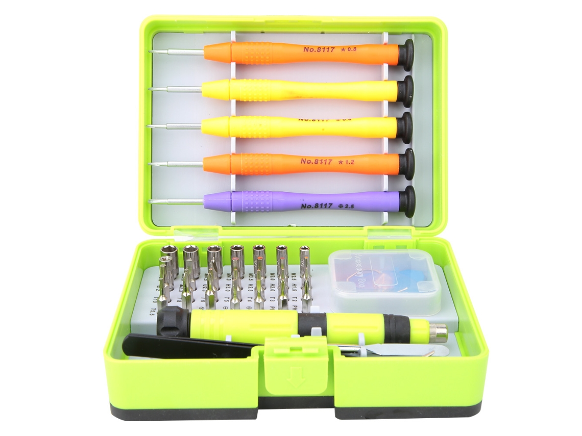 Conjunto De Ferramentas De Reparo Com Parafusadeira, Bits E Pinças Para Celular E Laptop