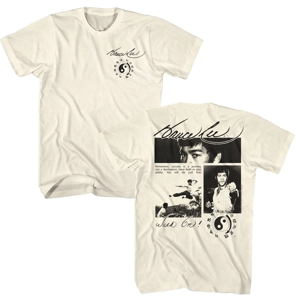 Unisex Adult T-shirt Rockinstone Bruce Lee Collage Front And Back Print Graphicsizes