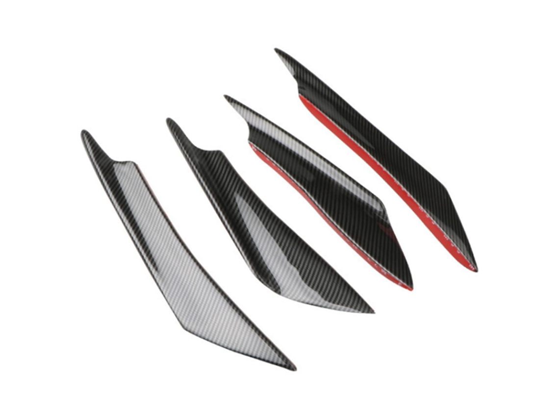 Kit De Spoiler Fibra Vidro 2 Peças Para Melhorar A Aerodinâmica E O Visual Esportivo Do Seu Veículo